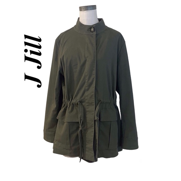 J.Jill army green utility coat Size Petite Medium - Picture 1 of 7